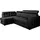 exxpo - sofa fashion Ecksofa »Arles, Federkern, OTTOs Choice, zeitlos, Breite 225cm, L-Form«, wahlweise mit Bettfunktion und Bettkasten, inkl. Kopfteilverstellung schwarz