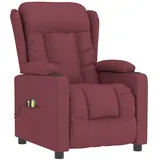 vidaXL Massagesessel 96 x 99,5 x 96 cm Weinrot elektrisch mit Liegefunktion und Vibrationsmassage
