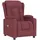 vidaXL Massagesessel 96 x 99,5 x 96 cm Weinrot elektrisch mit Liegefunktion und Vibrationsmassage