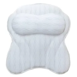 Zenfinity Moments Badewannen-Kissen zur Unterstützung von Kopf, Nacken und Rücken Bad-Zubehör 43x43cm Bad-Kissen Wellness Weiß - One-Size