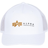 Alpha Industries Alpha Label Trucker Cap Trucker Cap für Herren White