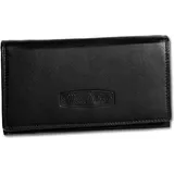 Drachenleder Money Maker RFID Blocker Echtleder Damen Frauen Kellnerbörse schwarz 17x4x10cm D2OPJ703S - Schwarz