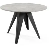 Feldmann-Wohnen Esstisch Gerda (Gerda, 1-St., Esstisch), 100 / 140cm ausziehbar Bellato grau grau 100 cm x 76 cm x 100 cm