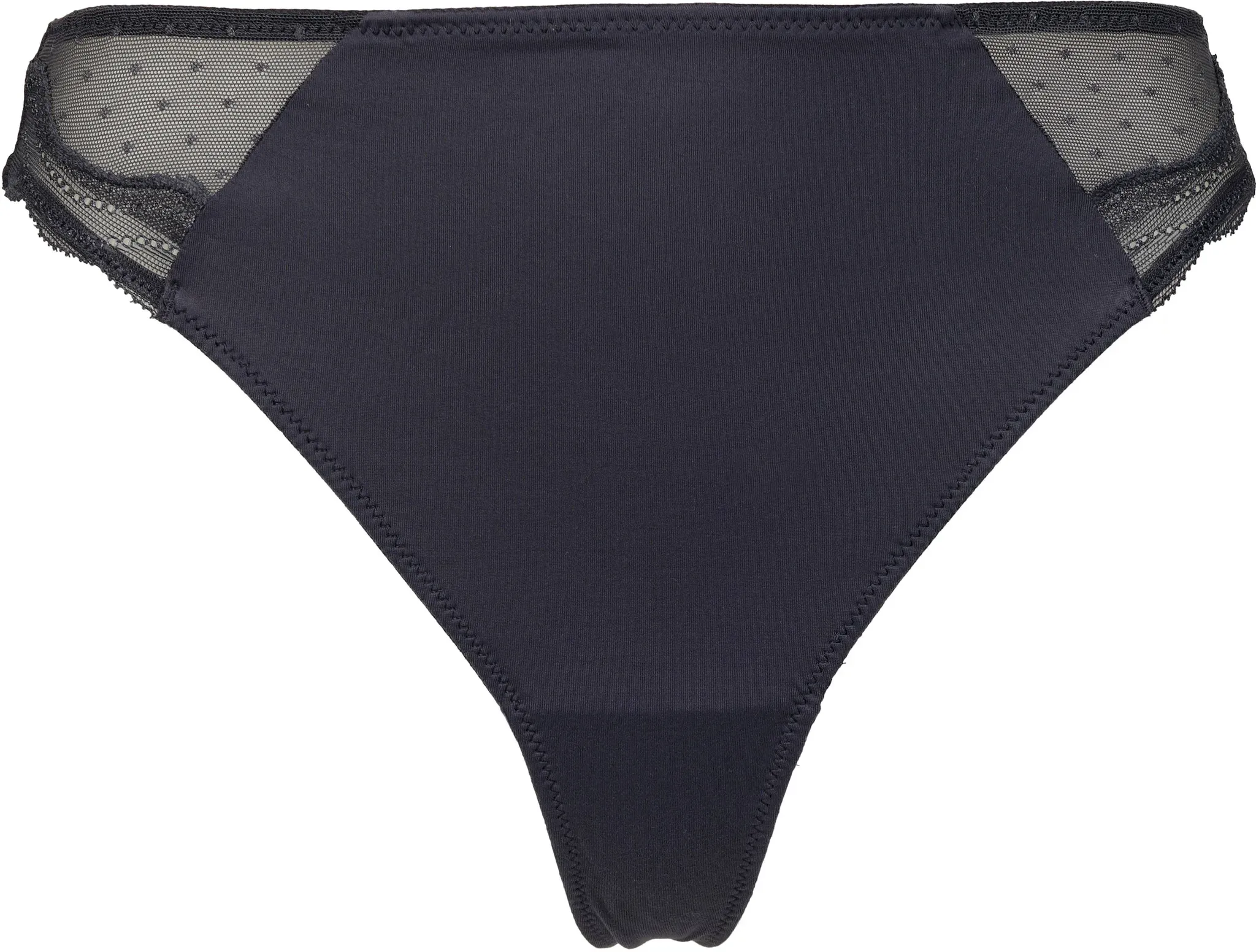 String AFTER EDEN, Damen, Gr. XXL, dunkelgrau, Obermaterial: 87% Nylon, 13% Elasthan, körpernah, Unterhosen String, mit Spitzendetails