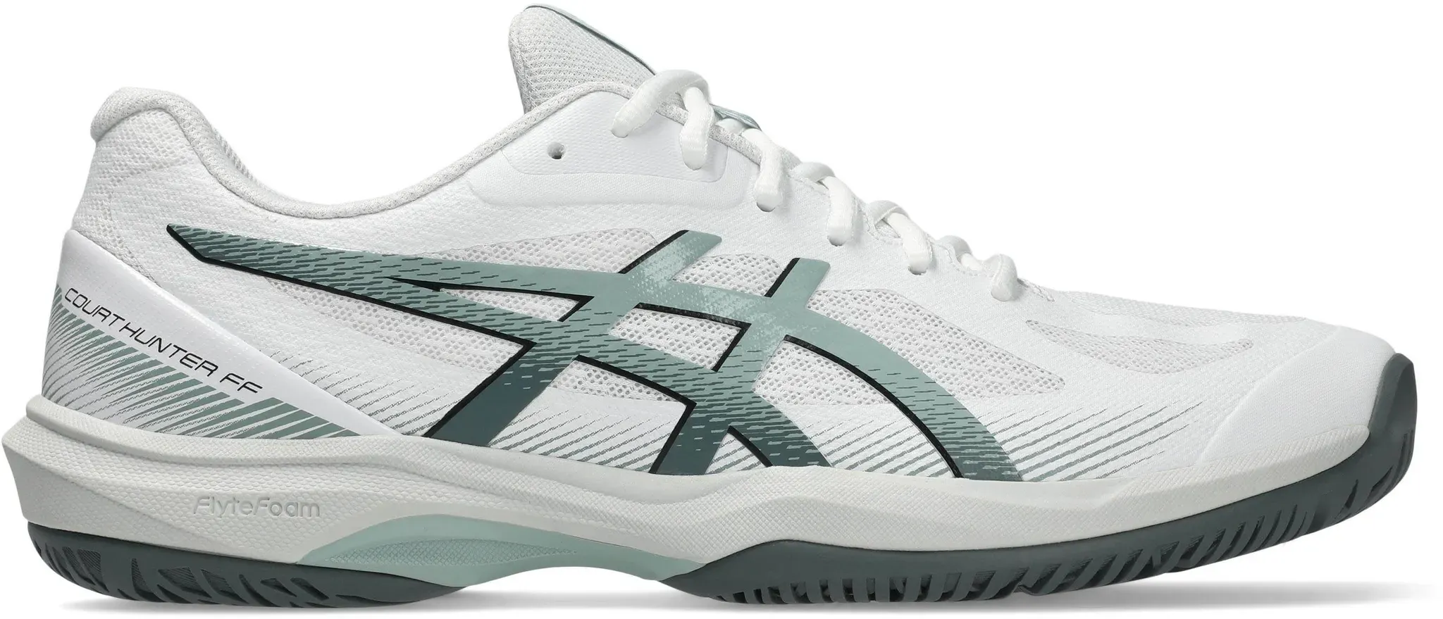ASICS COURT HUNTER FF Hallenschuhe Herren in white-ocean haze, Größe 44 - weiß