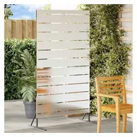 vidaXL Sichtschutz 200 x 100 cm Grau Stahl 2 St.