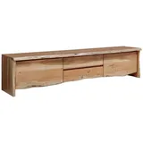 Massivmoebel24 PURE ACACIA TV-Lowboard 220x45x50 cm Beige/Massivholz