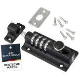 HMF Riegelschloss Türriegel 3591-02 Schwarz