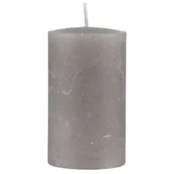 Kopschitz Kerzen Kopschitz durchgefärbte Rustica Kerze, Stumpenkerzen Taupe, 10 x 5 cm, 1 Stück, rußarm, tropffrei