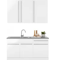 WIHO KÜCHEN Küchenzeile Chicago 160 cm weiß