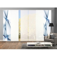 XXXLutz Flächenvorhang, FRANKLIN, 6-TLG Blau, - 6x60x245 cm,
