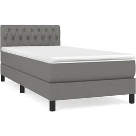 vidaXL Boxspringbett 100 x 200 cm Dunkelgrau