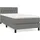 vidaXL Boxspringbett 100 x 200 cm Dunkelgrau
