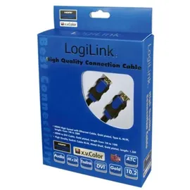 Logilink HDMI Anschlusskabel HDMI-A Stecker, HDMI-A Stecker 1.00m Gold CHB1101 HDMI-Kabel