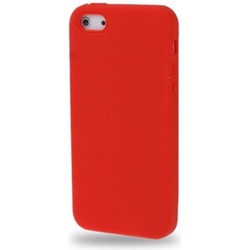 König Design Schutzhülle Silikon Hülle für Handy iPhone 5 & 5s (iPhone SE, iPhone 5S, iPhone 5), Smartphone Hülle, Rot