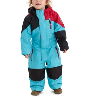 KILLTEC Schneeanzug Kinder Kesley Mini Skioverall mit Kapuze - 10.000 mm Wassersäule - Skianzug für Jungen und Mädchen, Türkis, 122/128