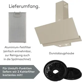 Wiggo A942C Wand-Dunstabzugshaube creme