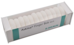 B. Braun Askina® Finger Bob® Fingerschnellverband, Sichere Fixierung von Wundauflagen am Finger, 180 mm Länge, 1 Karton = 12 Packungen = 72 Stück, weiß