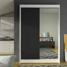 Mirjan24 Schiebetürenschrank Lino I 2-türig 0 x 0 x 0 cm Schwarz