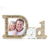 Y7XKBJ-Dad Bilderrahmen für Väter aus Holz, Geschenk für Vater von Tochter, Sohn, Vatertagsgeschenk, Vatertagsgeschenk, Geschenk für Weihnachten, Erntedankfest, Geburtstag