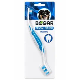 Bogar Ergo Dual Brush Zahnbürste Hund 1 Stück Weiß
