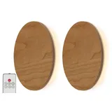 NORTHPOINT LED Wandleuchte Indirektes Licht Echtholz (2er-Set) Kirschholz