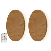 NORTHPOINT LED Wandleuchte Indirektes Licht Echtholz (2er-Set) Kirschholz