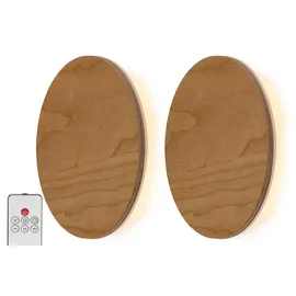 NORTHPOINT LED Wandleuchte Indirektes Licht Echtholz (2er-Set) Kirschholz
