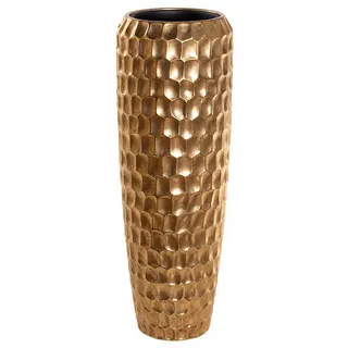 Flingora Bodenvase Celice, mit Einsatz - Fiberglas - Indoor & Outdoor - Gold - Höhe 97 cm goldfarben Ø 34 cm x 97 cm