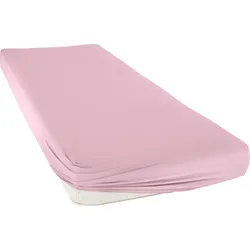 Spannbettlaken »Melone Bettlaken, Spannbettlaken aus 100% Baumwolle, aus Jersey, für Matratzenhöhe bis zu 25 cm, mit Gummizug, atmungsaktiv, (1 St.), 48649652-0 rosa 1 St.