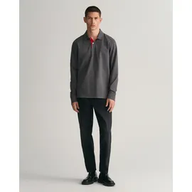 GANT REG CONTRAST PIQUE Langarmshirt grau XL