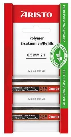 ARISTO Feinminen Polymer 2H 0,50mm 2 x 12er (AR86538EB)