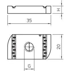 OBO 1147218 Gleitmutter für Profilschiene MS4121/4141 M12 Stahl Zinklamelle MS41SN M12 ZL - 50 Stück