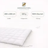 HANSKRUCHEN GmbH HANSKRUCHEN Daunendecke 200x200 cm Leicht 100% Daunen waschbar Allergiker Kassettendecke atmungsaktiv Decke weiss - Weiß
