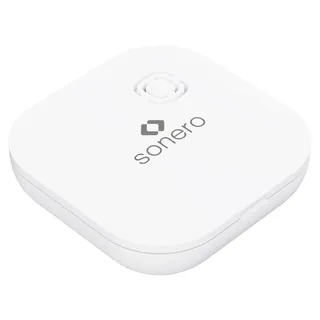 sonero Wassermelder, Wassersensor, Wasserwächter, Batteriebetrieben, 70 dB lauter Alarm, LED Licht und Lautsprecher, weiß