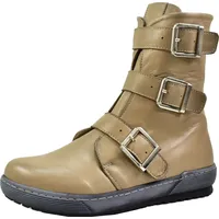 Andrea Conti Damen Stiefelette Biker Boot DREI Riemen Schnalle sportlich 0066009, Größe:39 EU, Farbe:Braun