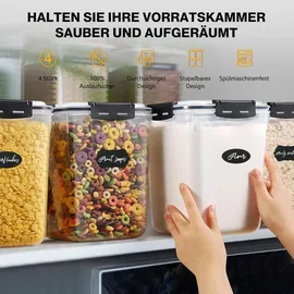 yashe Frischhaltedose transparent 5,3 l 4-teiliges Set