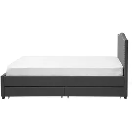 Beliani Polsterbett 160 x 200 cm Dunkelgrau