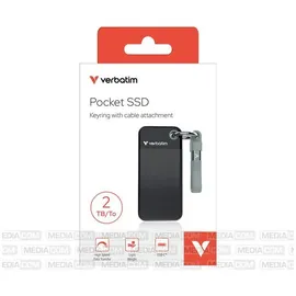 Verbatim Pocket SSD 2 TB USB 3.2 Typ-C schwarz-grau