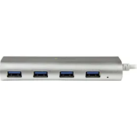 Startech StarTech.com 4 Port kompakter USB 3.0 Hub mit eingebautem Kabel
