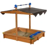 xxxgasposportartikelgmbh Sandkasten Lea mit Dach 137 cm x 105 cm