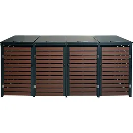 MCW Mülltonnenverkleidung K14 264 x 119 x 84 cm braun