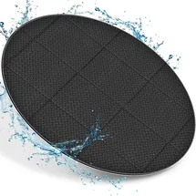 tillvex tillvex® Whirlpool Unterlage rund 196cm | Bodenmatte Poolunterlage Matte für Outdoor Whirlpools | Thermo Bodenschutzmatte Pool Untergrund | Bodenschutz Bodenplatte schützt & isoliert (Schwarz)