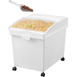 VEVOR Mehl und Reis Behälter Kapazität 25 kg, 3 Stück Aufbewahrungsbox Küche 35,5 x 50 x 45 cm, dreifach Vorratsdosen 14 x 19,7 x 17,7 Zoll weiß Speicherung für Getreide und anderen Trockenwaren