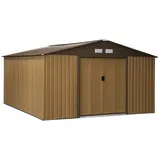 Outsunny Gerätehaus 3,86 x 2,13 m Braun