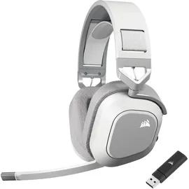 Corsair HS80 MAX WIRELESS Multiplattform-Gaming-Headset Mit Bluetooth – Dolby Atmos – Omnidirektionales Mikrofon – iCUE-Kompatibel – PC, Mac, PS5, PS4, Switch, Mobil – Weiß
