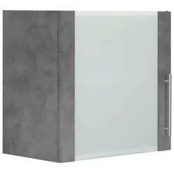 Glashängeschrank WIHO KÜCHEN "Cali", grau (front und korpus: betonfarben), B:60cm H:56,5cm T:35cm, Schränke, Front mit Glaseinsatz