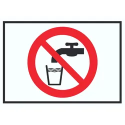 Kein Trinkwasser Symbol Schild Nicht Trinken A2 (420x594mm)
