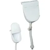 Urinal Mit Deckel Pissoir Wasserlose Urinalwand montiertes Anti Splash Plastik Urinale für Männer mit Pfeife für Badezimmer Toilettenhausgarten RV, weiß