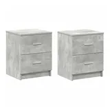 vidaXL Nachtschrank 2 Stk. 40 x 36 x 50 cm Betongrau